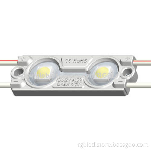 Waterproof SMD 5050 LED Injection Module, Constant Current, 41 x 15mm, 2pcs, 0.48W, IP67, DC 12V